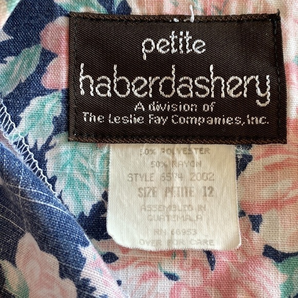 Haberdashery floral vintage blouse women’s small petite crop women’s vintage 12 - Picture 6 of 6